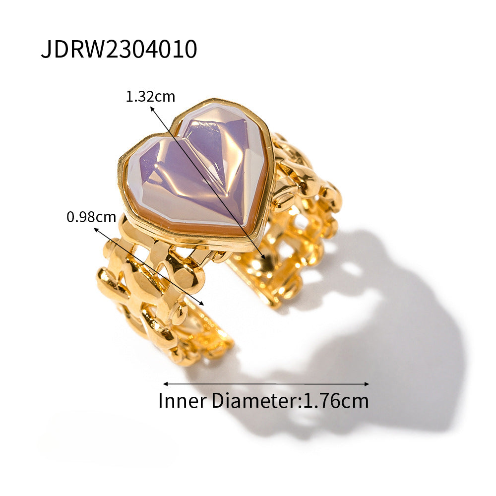 Wholesale Stainless Steel Gold-plated Magic Mermaid Bead Ring